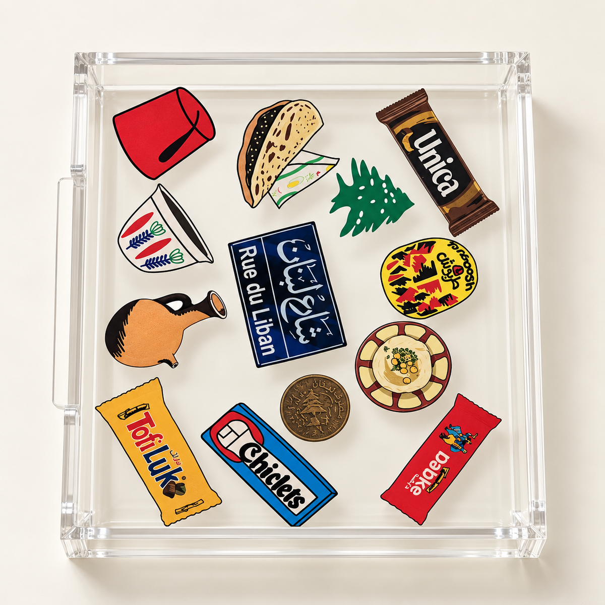 Lebanese Nostalgia Sticker Tray